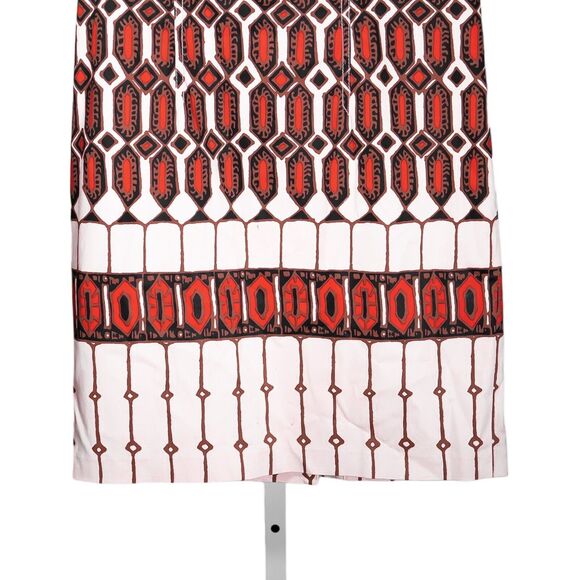 Talbots Women's Dress Geometric Tribal Ethnic Stretch Shift Lined Sleeveless 4P - Picture 6 of 9